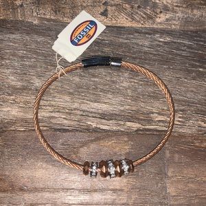 Fossil Northern Lights Bracelet Rose Gold Stainless Steel NWT